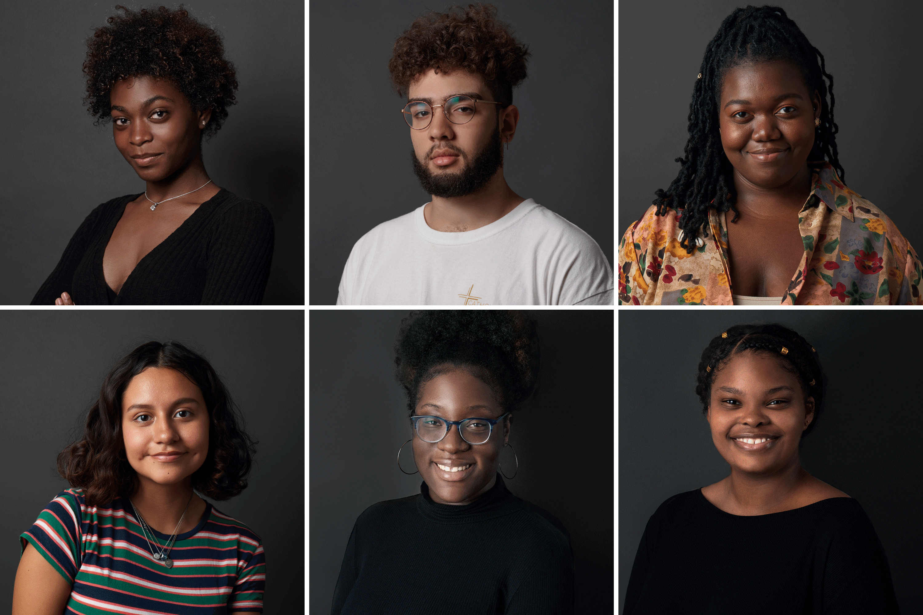 Top Row: Safiya, Cesar, Isis. Bottom Row: Kaye, Nicole, Cyra.